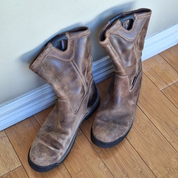 Browning Waterproof Leather Work Boot Men 9.5 WIDE #BR9105 Ranch Hunting Comfort - Picture 2 of 16